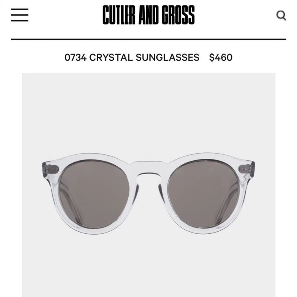 Cutler and Gross Crystal Sunglasses
